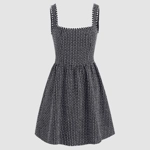 NWT - Cider Tweed U-neckline Solid Mini Dress in Carbon